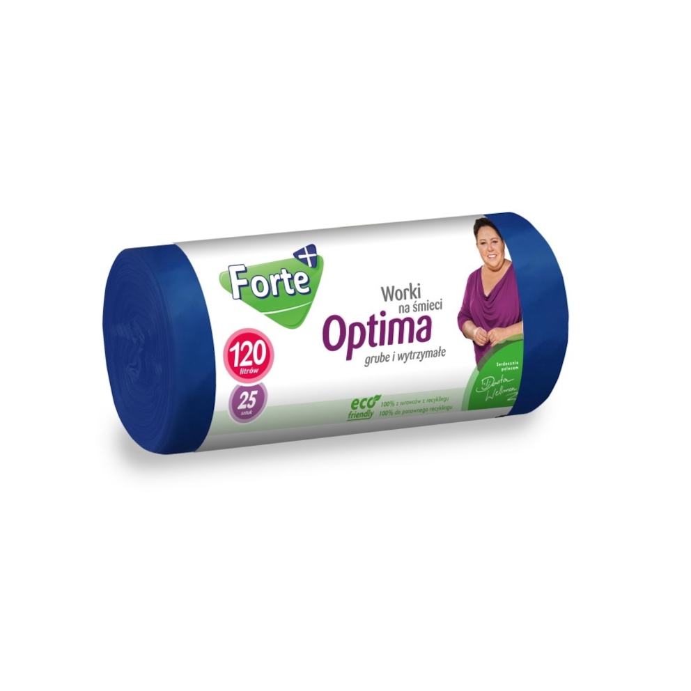 Worki na śmieci 120L op25 niebieskie FORTE+ OPTIMA LDPE