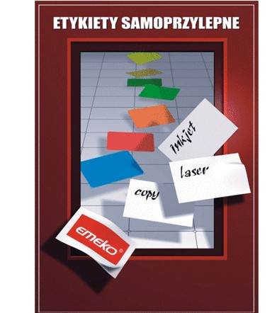 EMEKO Etykiety samoprzylepne A4 105x74mm 25 arkuszy żółte