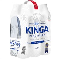 Woda mineralna gazowana Kinga Pienińska 1,5 l PET 6szt [ kaucja ]