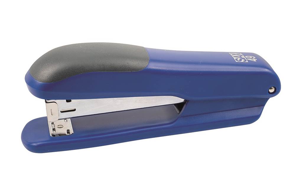 Zszywacz SAX49, zszywa do 25 kartek, niebieski, zszywki GRATIS