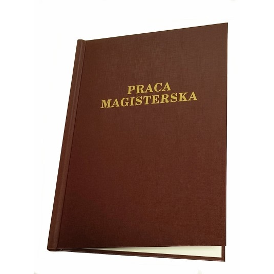 Okładka kanałowa twarda B Praca Magisters bordo OPUS