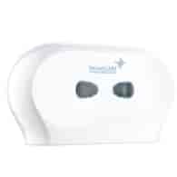 Podwójny podajnik VELVET do papieru toaletowego JUMBO, ABS, biały