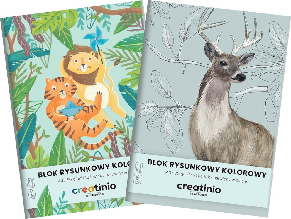 BLOK RYSUNKOWY TOP 2000 CREATINIO A3 10K 80G KOLOROWY