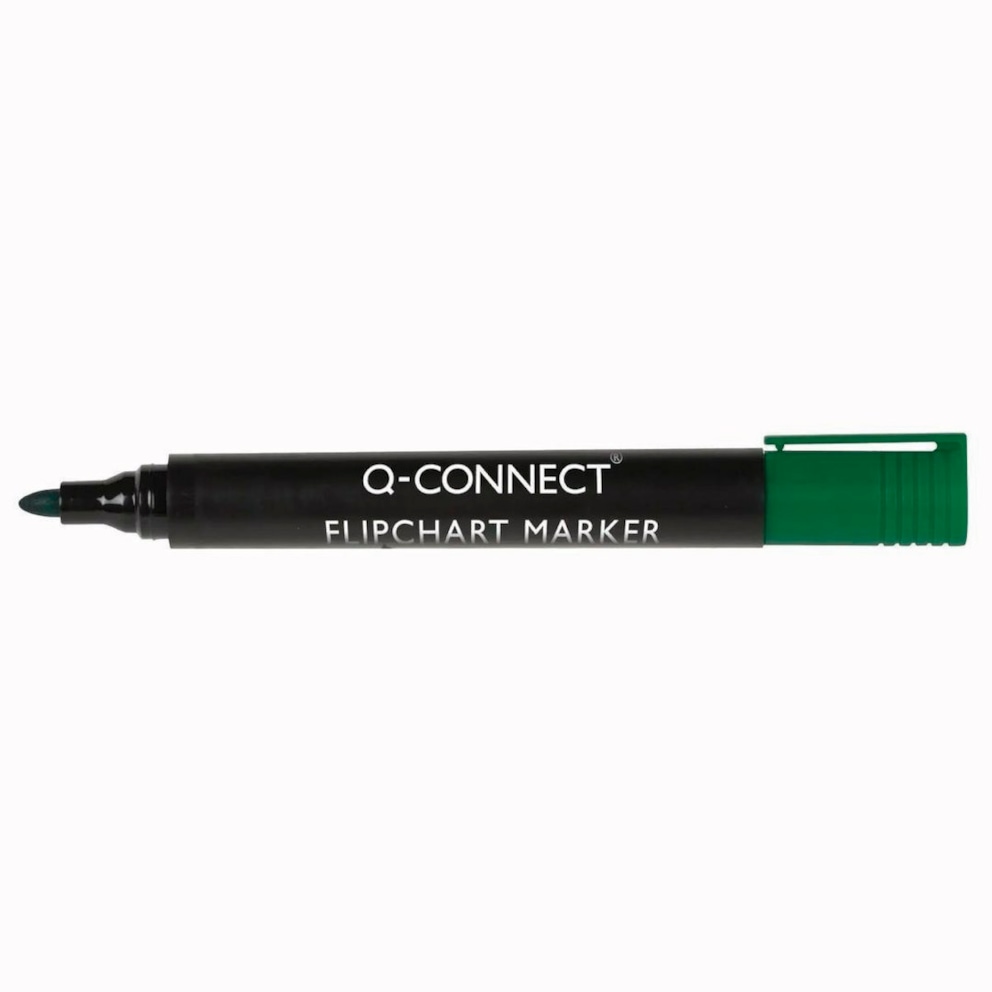 Marker do flipchartów Q-CONNECT, okrągły, zielonyW