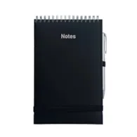 Notes A5 Vivella na spirali z gumką czarny