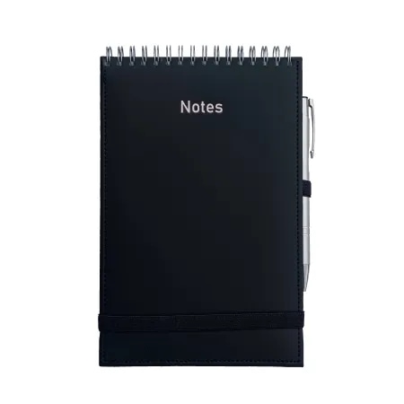 Notes A5 Vivella na spirali z gumką czarny