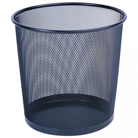 Kosz na śmieci Q-CONNECT Office Set, metalowy, 12l, czarny