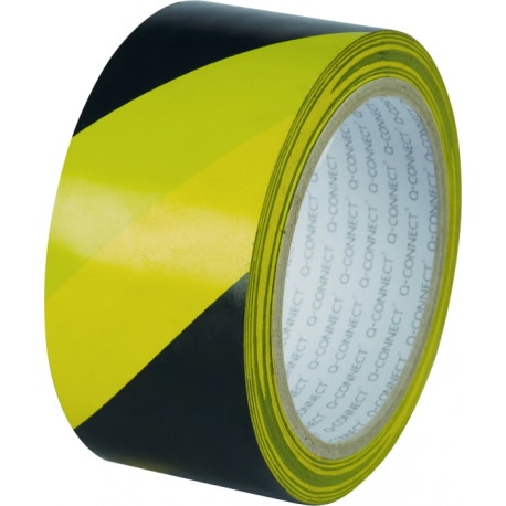 Taśma ostrzegawcza Q-CONNECT, 48mm, 20m, czarno-żółta