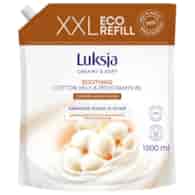 Luksja Kremowe mydło w płynie Mleczko bawełniane i Prowitamina B5, zapas 1500 ml