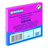 Bloczek samoprzylepny DONAU, 76x76mm, 1x100 kart., neon, różowy