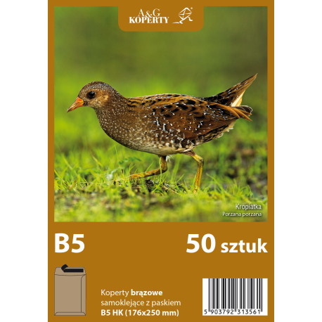 Koperty brązowe B5 HK (176 x 250 mm) 50 szt.