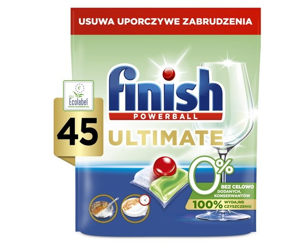 Kapsułki do zmywarki FINISH Ultimate 0%  op.45szt