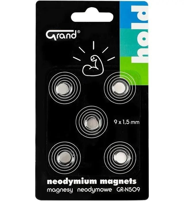 Magnesy neodymowe GR-N509 9 mm GRAND 5 szt.