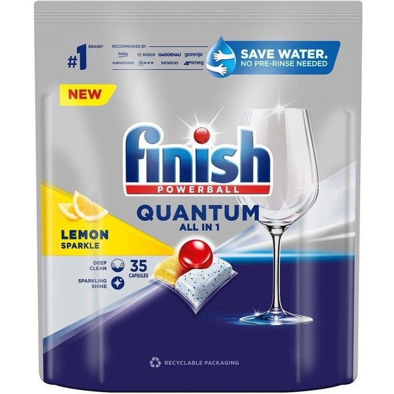 Kapsułki do zmywarek FINISH Powerball Quantum All in1 Lemon 35 szt.