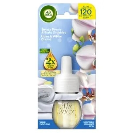 Wkład do elektrycznego odświeżacza Air Wick o zapachu Świeżego Prania & Biała Orchidea 19 ml