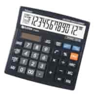 Kalkulator biurowy CITIZEN CT-555N, 12-cyfrowy, 130x129mm, czarny