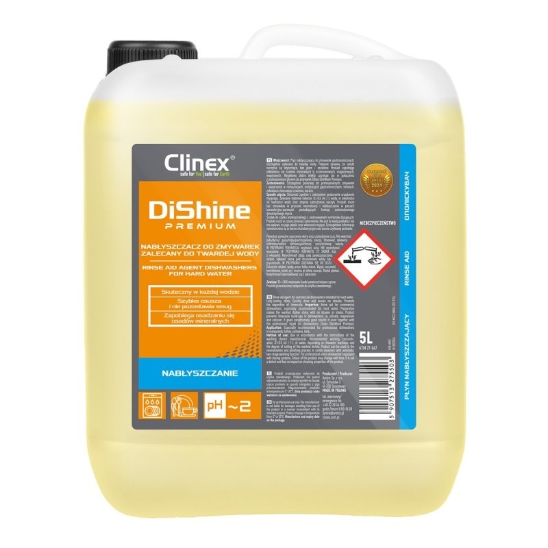 Nabłyszczacz do zmywarek CLINEX DiShine Premium, 5l