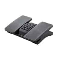 Podnóżek Q-CONNECT, 430x320mm, z oddzielnymi platformami na nogi, masażer, czarny