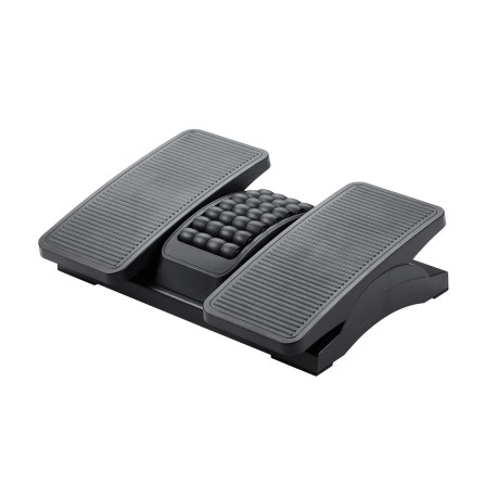Podnóżek Q-CONNECT, 430x320mm, z oddzielnymi platformami na nogi, masażer, czarny