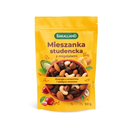 Mieszanka studencka z migdałami 100g  Bakalland
