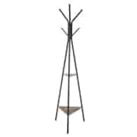 Wieszak na ubrania OFFICE PRODUCTS Oslo, stojący, z półkami, czarny