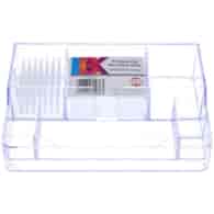 Przybornik biurowy duży transparentny przeźroczysty KBK 230mmx170mmx50mm