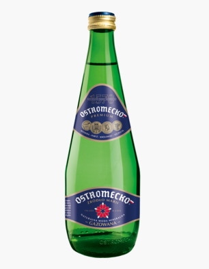 OSTROMECKO Woda mineralna gazowana 12x 300ml butelka szklana