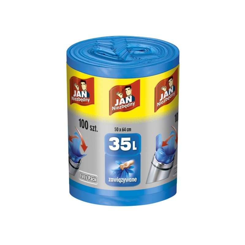 WORKI NA ŚMIECI UNIWERSALNE JAN NIEZBĘDNY EASY PACK 35L 100SZT