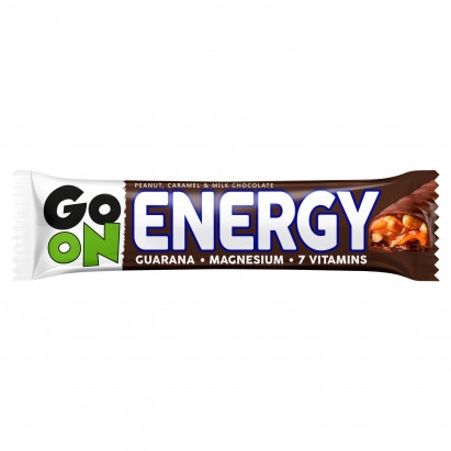 Sante Go On Energy Baton z orzeszkami arachidowymi i karmelem oblany mleczną czekoladą 45 g