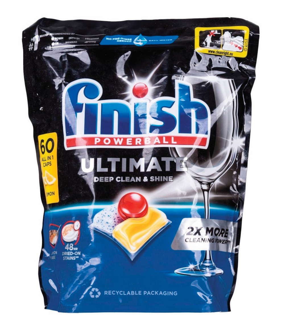 TABLETKI DO ZMYWARKI FINISH ULTIMATE INFINITY SHINE,60 SZT., LEMON