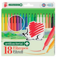 Flamastry ICO 300 Fibre Pen, antybakteryjne, 18 szt., zawieszka, mix kolorów