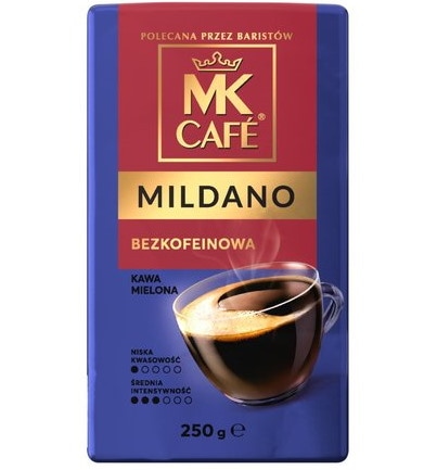 KAWA MIELONA MK CAFE MILDANO BEZ KOFEINY 250G STRAUSS