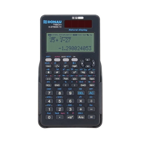Kalkulator naukowy DONAU TECH, natur. zapis, 417 funkcji, 150x85x19 mm, grafitowy