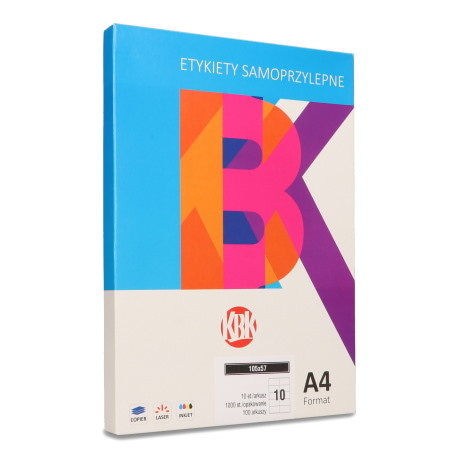 Etykieta samoprzylepna KBK A4 105mmx57mm