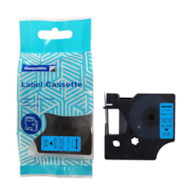 DYMO D1 etykiety, rolka 24 mm x 7 m, czarny nadruk na niebieskim samoprzylepne etykiety do drukarek etykiet LabelManager, oryginalne