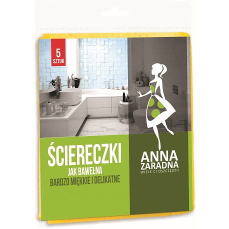 Ściereczki jak bawełna ANNA ZARADNA, 5szt., mix