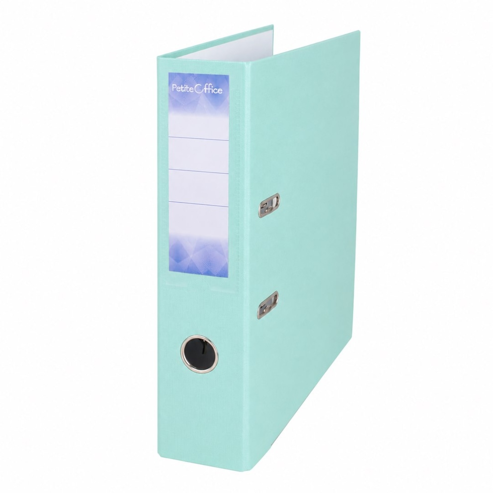 Segregator A4 75mm Petite Office  pastelowy  zielony jasny z listwą