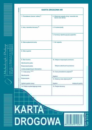 KD Karta Drogowa A5
