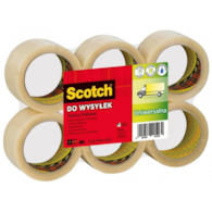 Taśma pakowa do wysyłek SCOTCH® Hot-melt (371), 48mm, 66m, transparentna