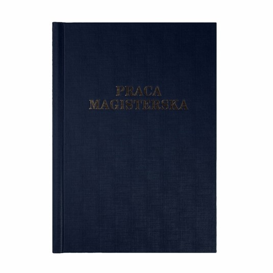 Okładka kanał  B Praca Magisterska twarda granatowa OPUS