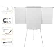 Flipchart magnetyczny ze stali lakierowanej Nobo Classic, na statywie z wysuwanymi ramionami