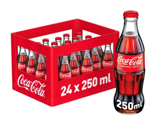 Coca-Cola butelka zwrotna szkło 250 ml op 24 sztuki