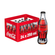 Coca-Cola Zero butelka zwrotna szkło 250 ml op 24 sztuki