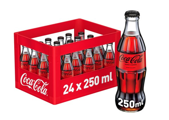 Coca-Cola Zero butelka zwrotna szkło 250 ml op 24 sztuki