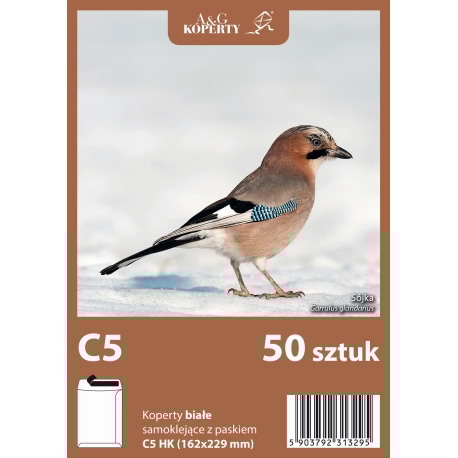 Koperty białe C5 HK (162 x 229 mm) 50 szt.