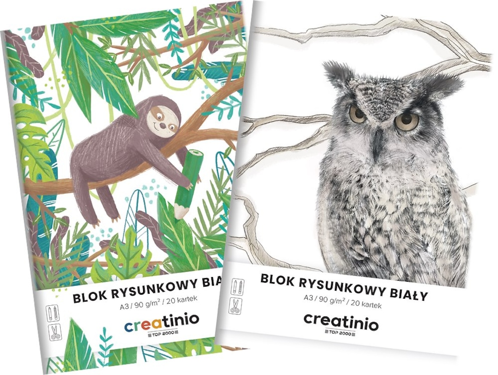 BLOK RYSUNKOWY A3 CREATINIO BIAŁY 20K 90G