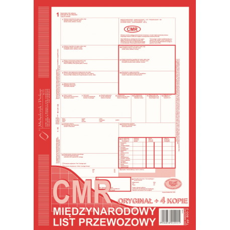 CMR A4 ( oryg.+ 4 kopie )
