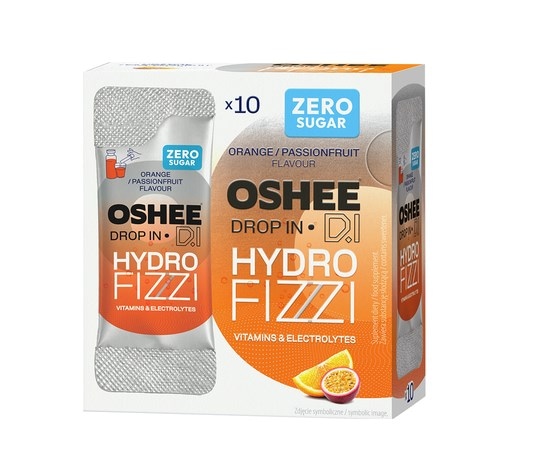 OSHEE Drop in HydroFizzi ZERO pomarańcza-marakuja 10 saszetek