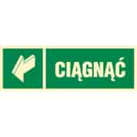 Znak AC047 -  Ciągnąć  - 15x5cm