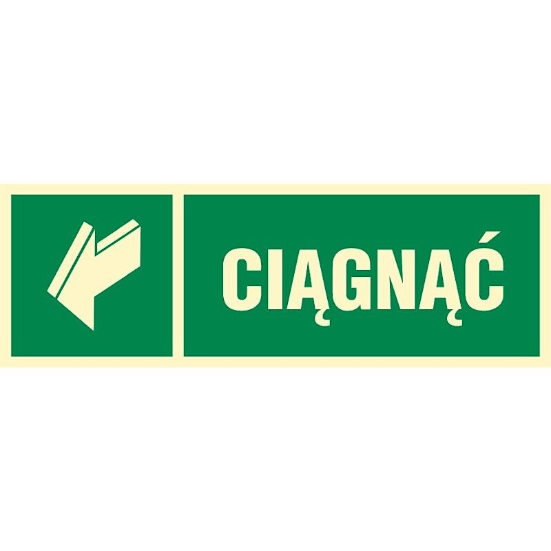 Znak AC047 -  Ciągnąć  - 15x5cm